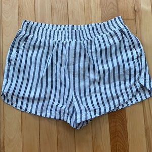 Forever 21 Striped Linen Shorts